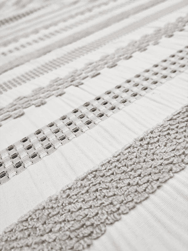 Kain berkedut Chenille grid kecil bertitik